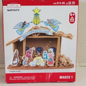 New Christmas Art Noel CREATOLOGY Nativity Set "Peace on Earth Good Will to Men"